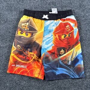 LEGO Ninjago Swim Short Boys 4/5 Multicolor Elastic Waist Graphic Print Swimwear